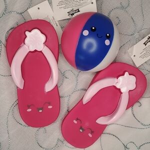 Dog Toys Pink‎ Flip Flops & Beachball